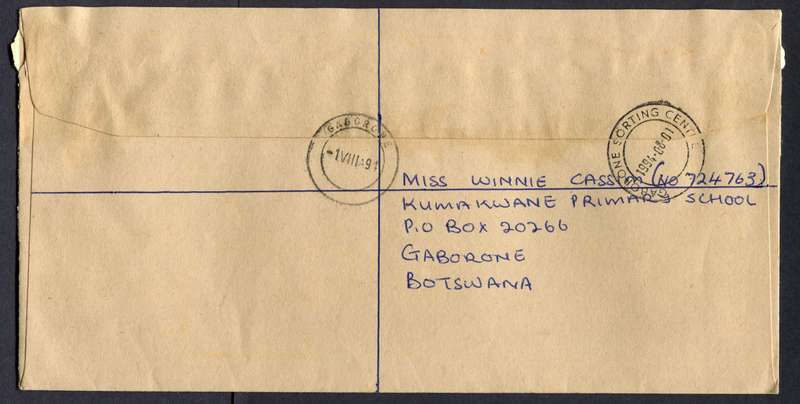 Botswana - "Maxi" Size Registered Cover