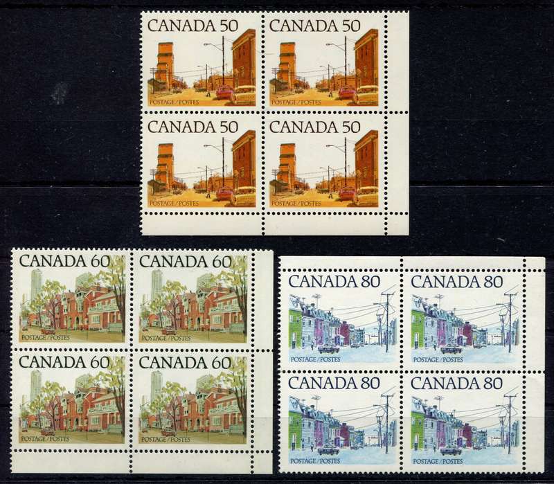 Canada - 3 Blocks of 4 - 1977 - MNH