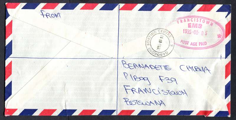 Botswana - "Maxi" Size Registered Cover