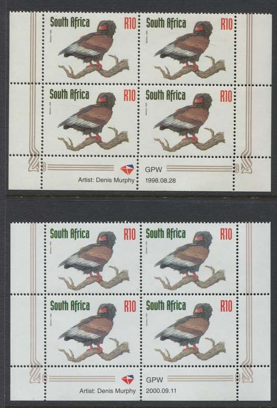 RSA - 34 Original/Reprint Control Blocks of 4 - 1998/2000 - MNH