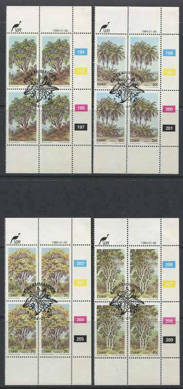 Ciskei - Set of 4 Control Blocks of 4 - 1984 - Used(CTO)