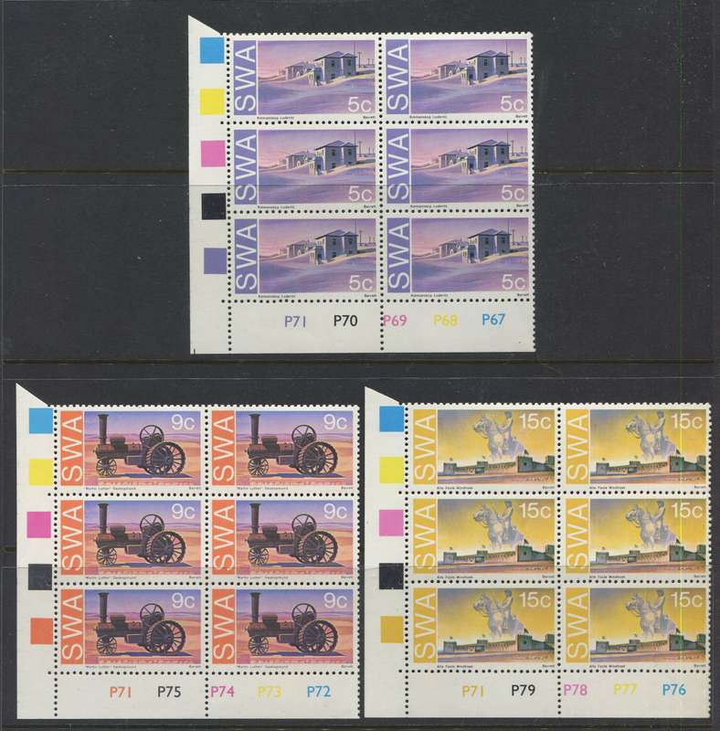 SWA - Set Of 3 Control Blocks Of 6 - 1975 - MNH