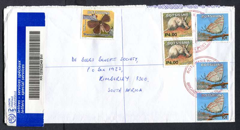 Botswana - "Maxi" Size Registered Cover
