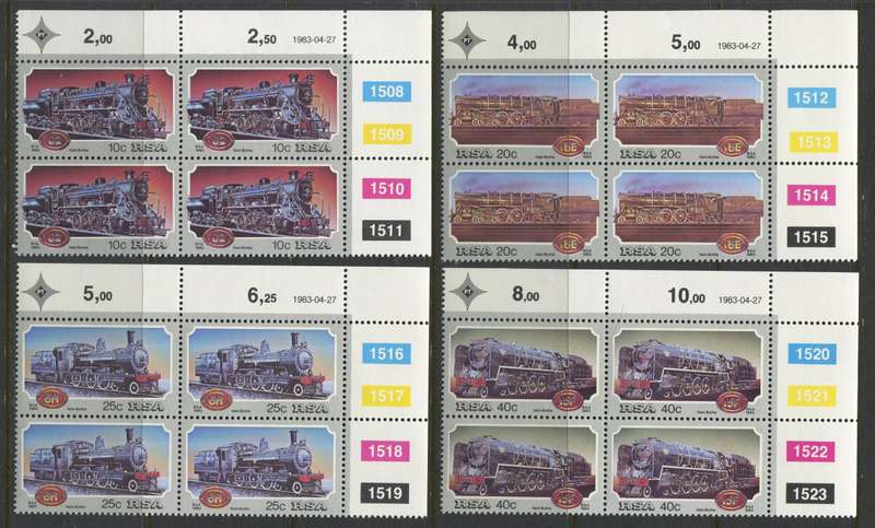 RSA - Set Of 4 Control Blocks Of 4 - 1983 - MNH