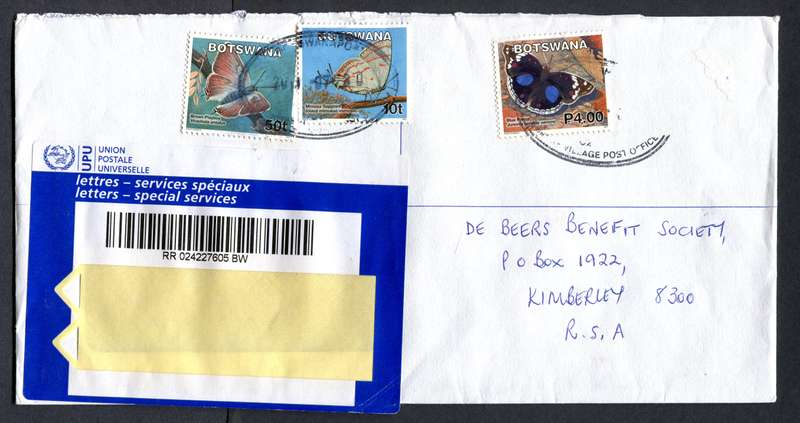 Botswana - "Maxi" Size Registered Cover
