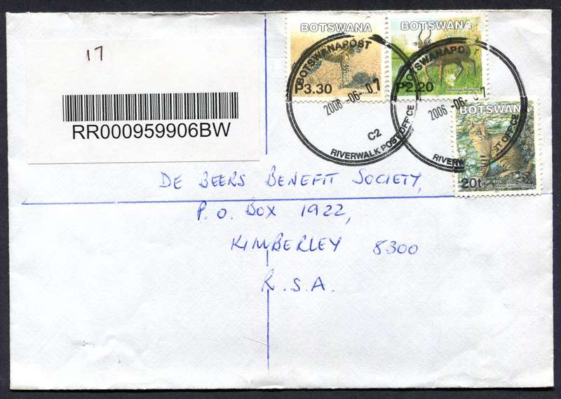 Botswana - Small Size Registered Cover