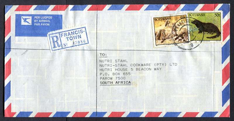 Botswana - "Maxi" Size Registered Cover