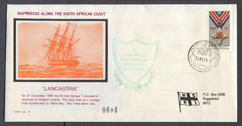 RSA - Shipwrecks - Commemorative Cover - no 10
