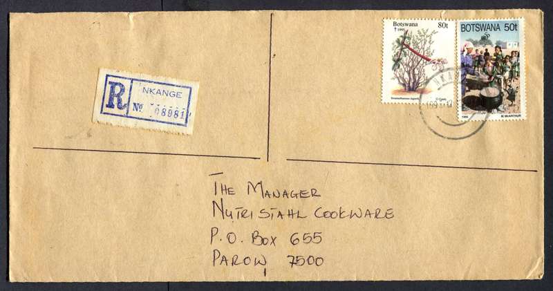 Botswana - "Maxi" Size Registered Cover