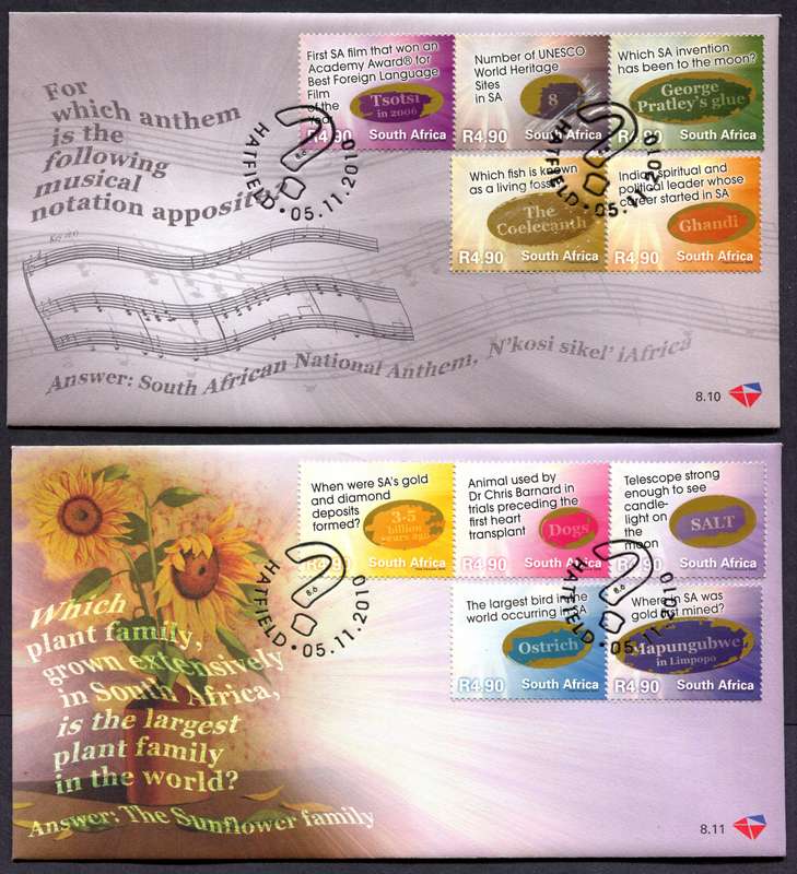 RSA - Set of 2 FDC's 8.10 & 8.11 - 2010