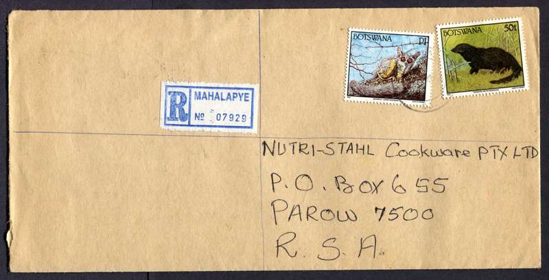 Botswana - "Maxi" Size Registered Cover