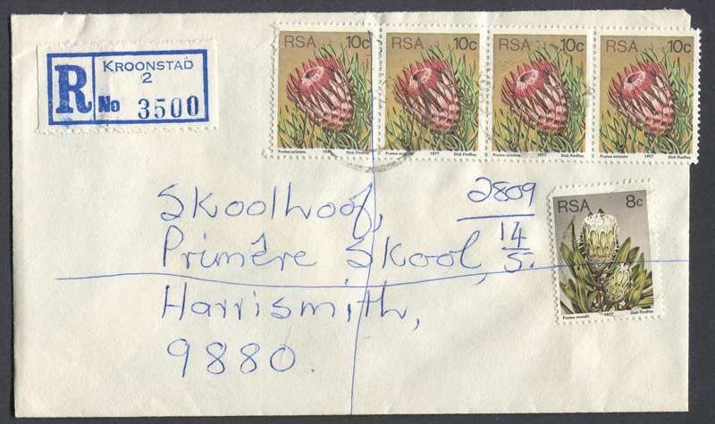 RSA - Cover Registered At Kroonstad Post Office