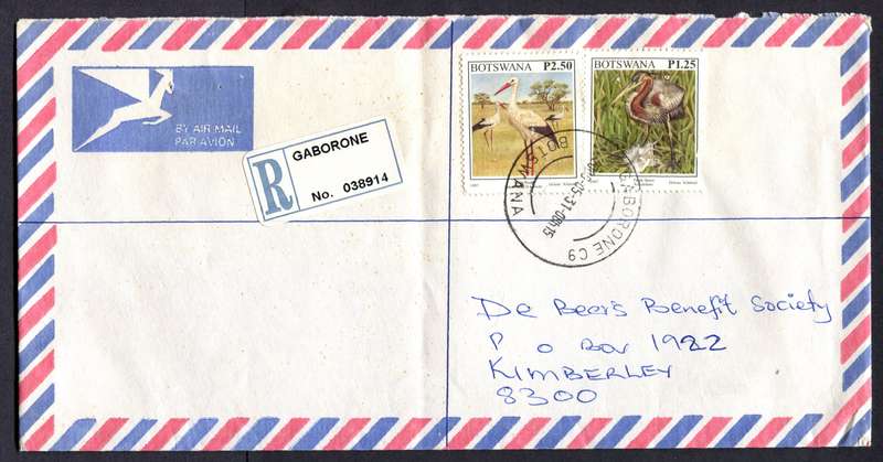Botswana - "Maxi" Size Registered Cover
