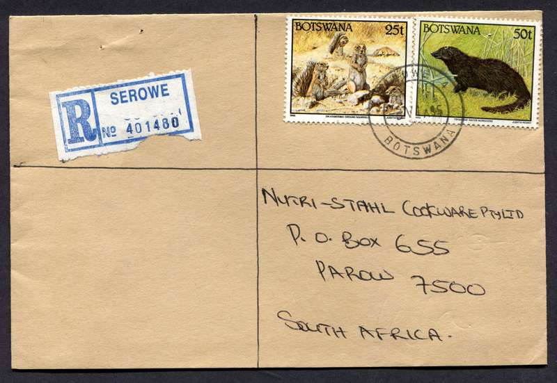 Botswana - Small Size Registered Cover