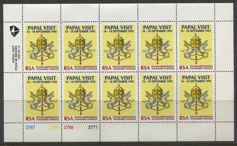 RSA - Sheet of 10 - 1995 - MNH