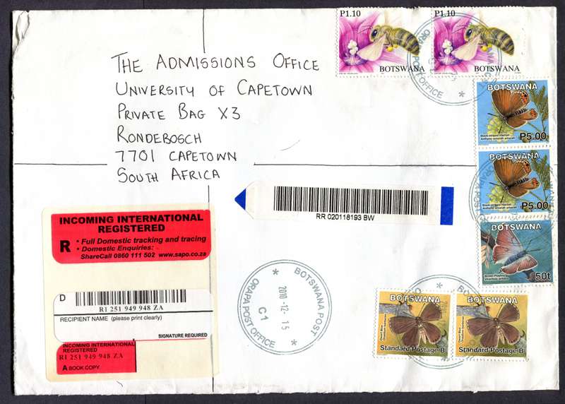 Botswana - B5 Size Registered Cover
