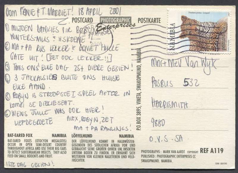 Namibia - Post Card