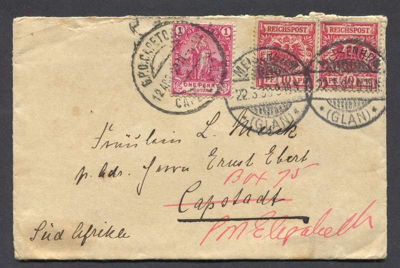 Cape of Good Hope - Cover Send From Germany To Cape Town and Then Redirected To PE