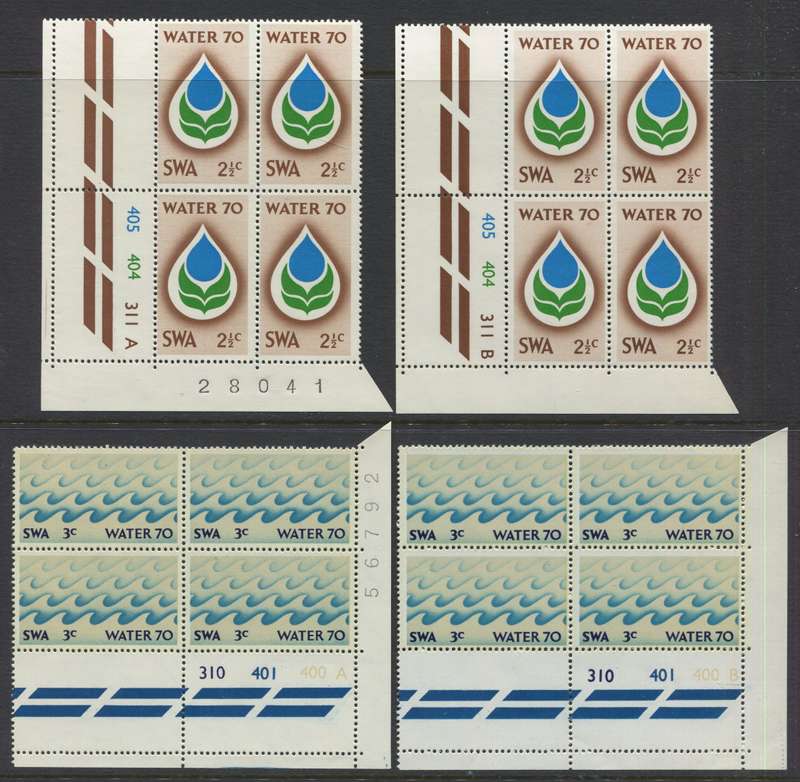 SWA - Set of 4 Control Blocks Of 4 - 1970 - MNH
