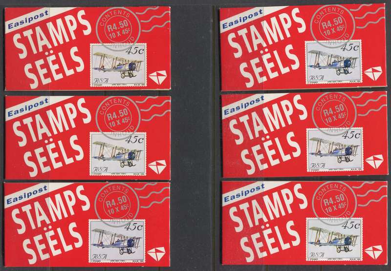RSA - Set of 10 Booklets - Rates With Outer Frame - 1993 - MNH