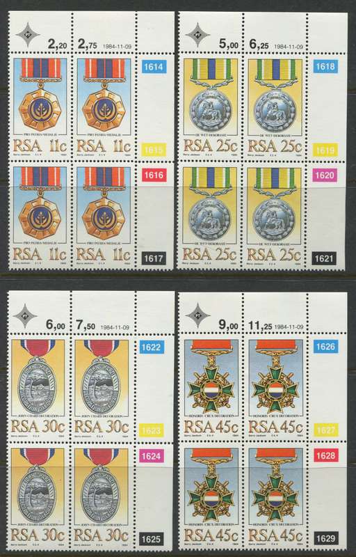 RSA - Set Of 4 Control Blocks Of 4 - 1984 - MNH