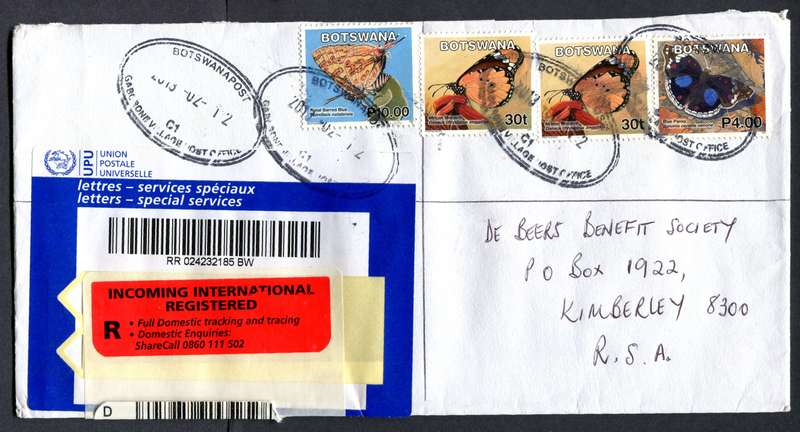 Botswana - "Maxi" Size Registered Cover