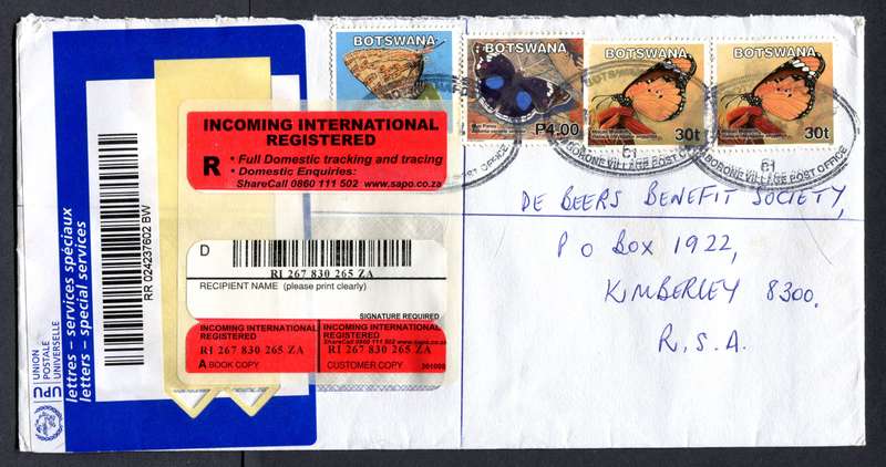 Botswana - "Maxi" Size Registered Cover