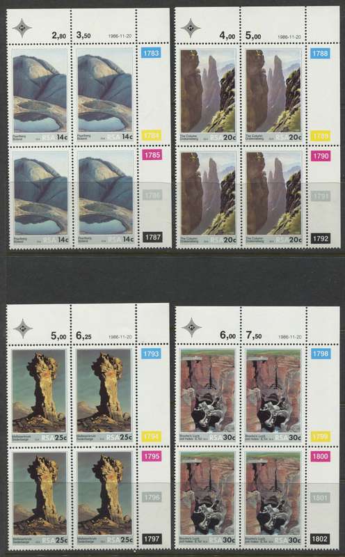 RSA - Set Of 4 Control Blocks Of 4 - 1986 - MNH