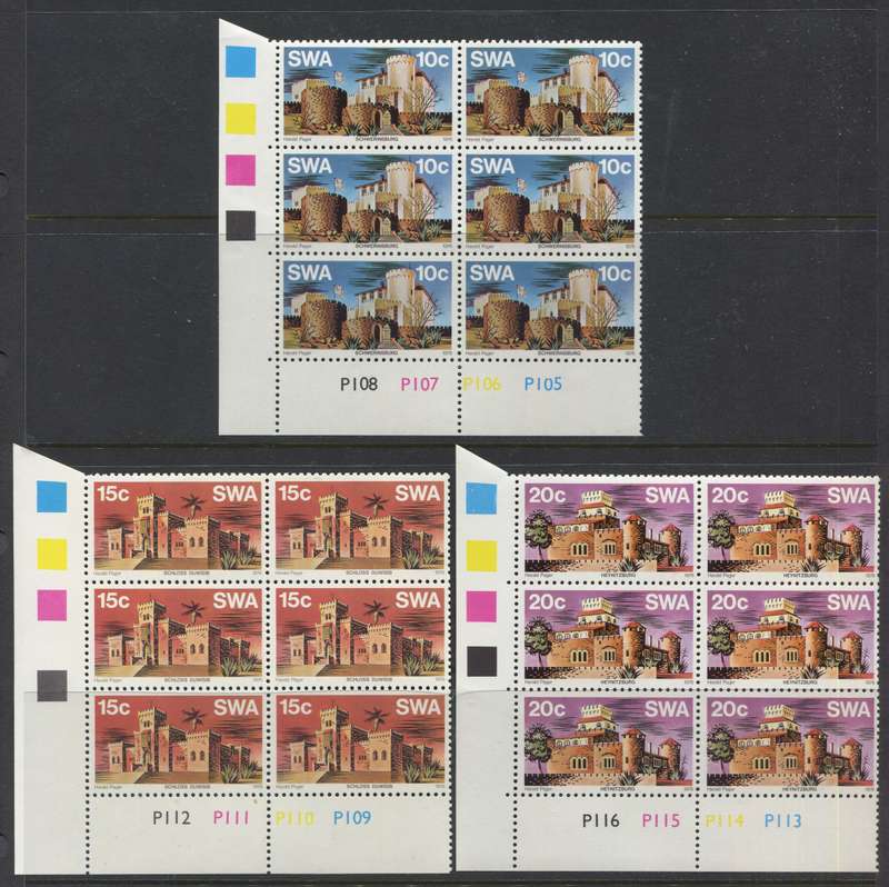 SWA - Set Of 3 Control Blocks Of 6 - 1976 - MNH
