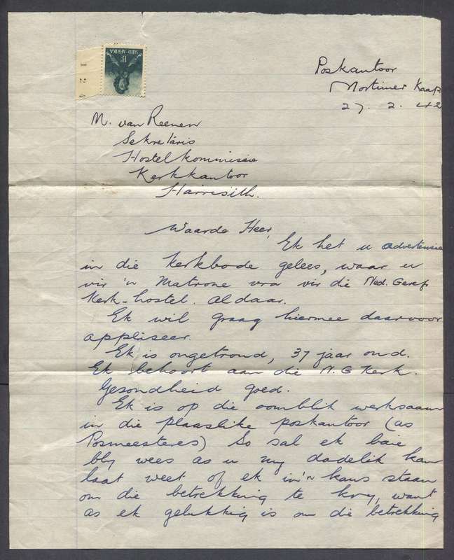 Union of SA - Job Application Letter