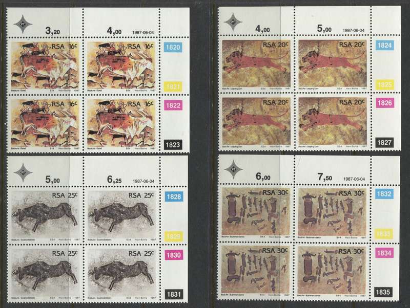 RSA - Set Of 4 Control Blocks Of 4 - 1987 - MNH