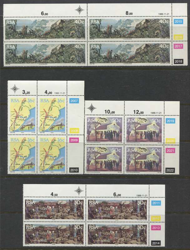 RSA - Set Of 4 Control Blocks Of 4 - 1988 - MNH