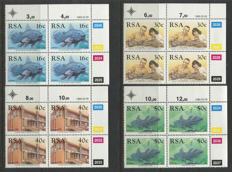 RSA - Set Of 4 Control Blocks Of 4 - 1989 - MNH
