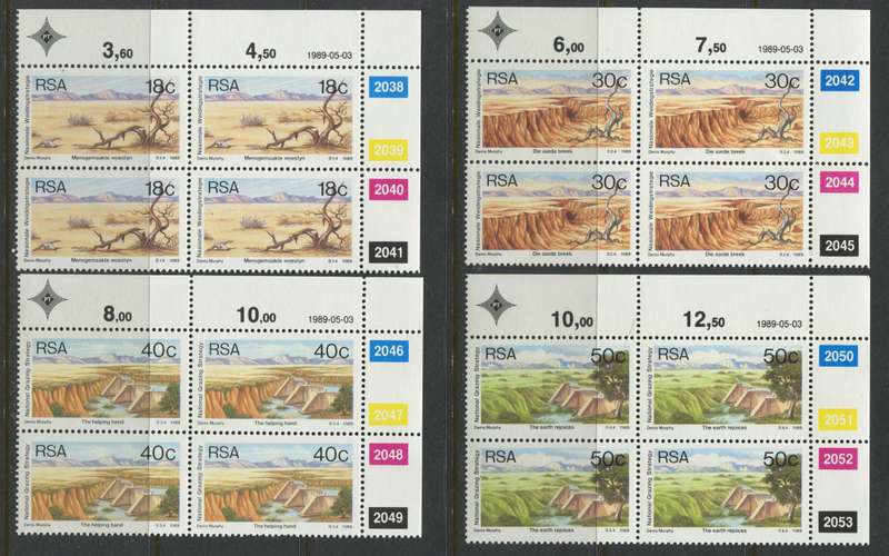 RSA - Set Of 4 Control Blocks Of 4 - 1989 - MNH