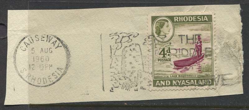 Rhodesia and Nyasaland - Used On Piece