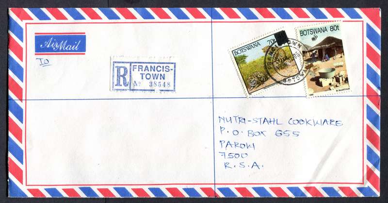 Botswana - "Maxi" Size Registered Cover