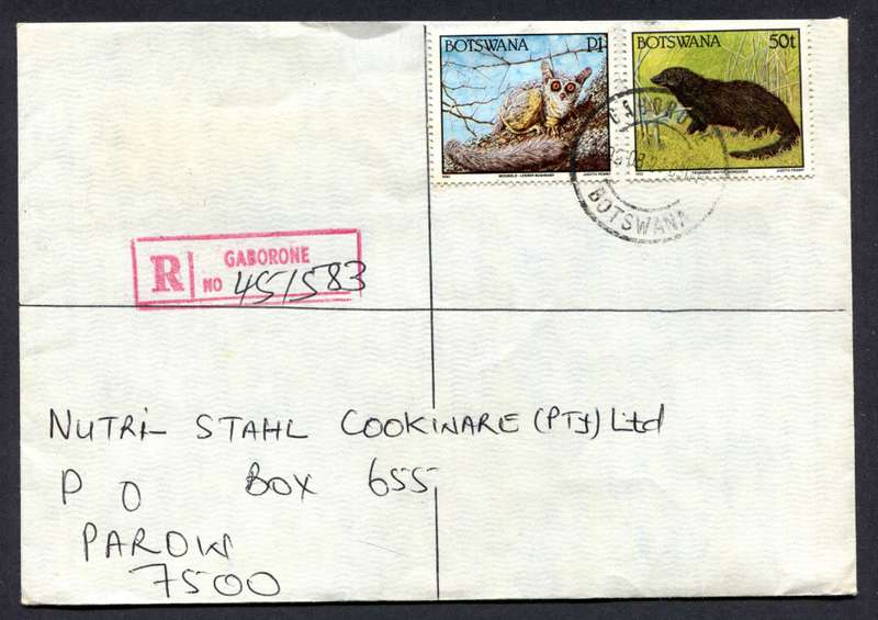 Botswana - Small Size Registered Cover