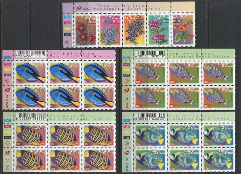 RSA - Set of 22 Original Printing Control Blocks of 6 + 1 Control Strip of 5 - 2000 - MNH