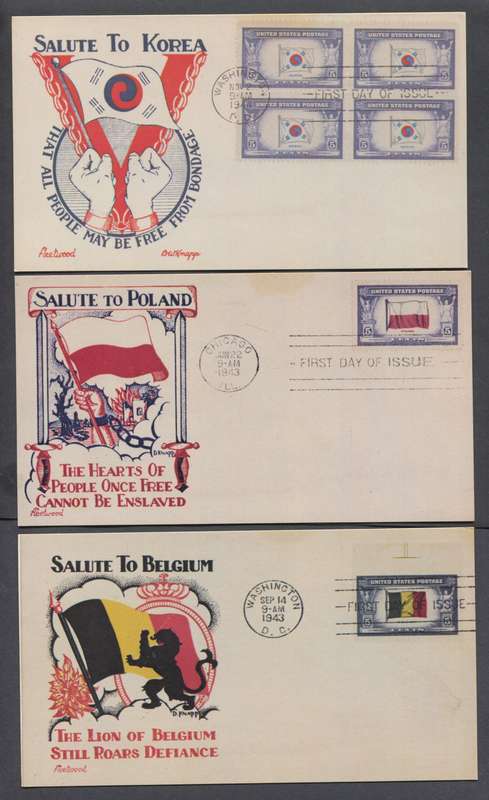 USA - 13 Facsimile Cards