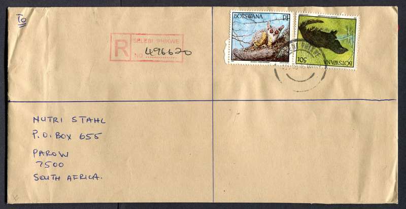 Botswana - "Maxi" Size Registered Cover