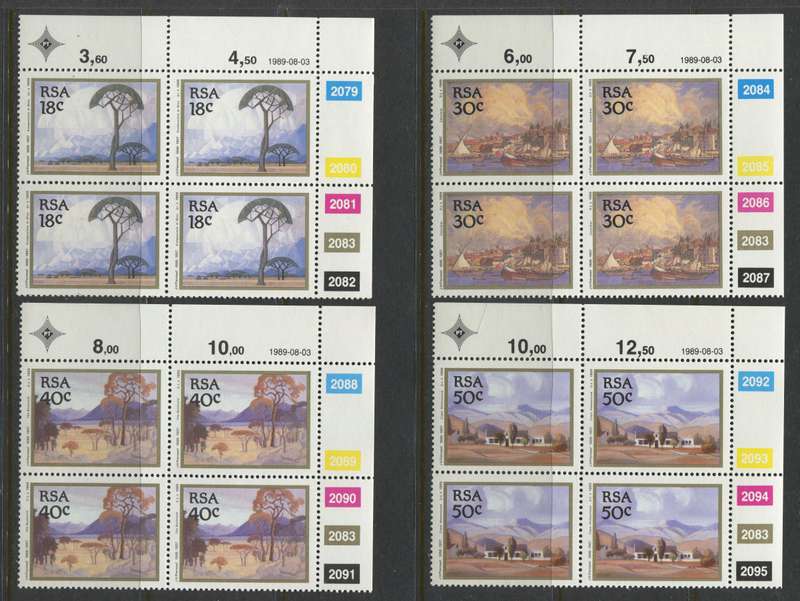 RSA - Set Of 4 Control Blocks Of 4 - 1989 - MNH