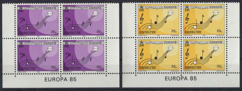 Gibraltar - Set of 2 Blocks of 4 - 1985 - MNH