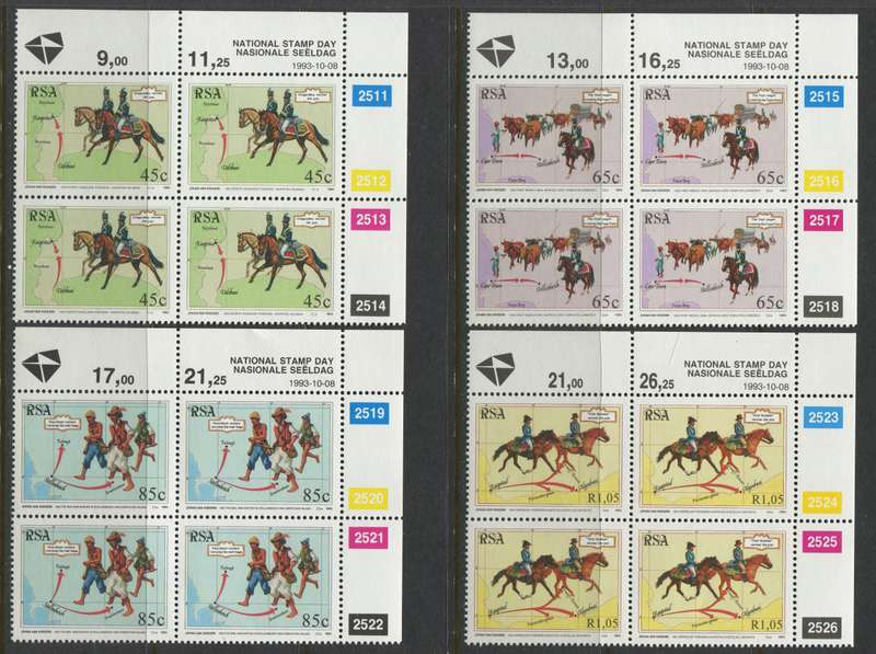 RSA - Set Of 4 Control Blocks Of 4 - 1993 - MNH