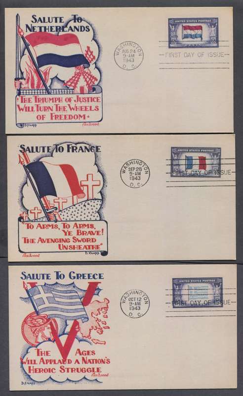 USA - 13 Facsimile Cards