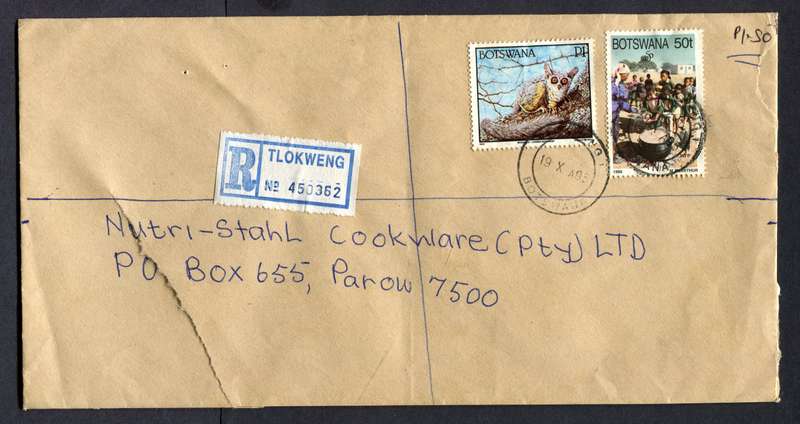 Botswana - "Maxi" Size Registered Cover