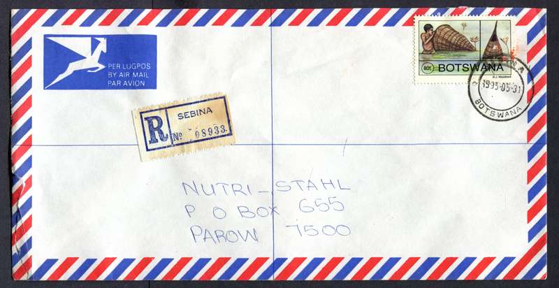 Botswana - "Maxi" Size Registered Cover