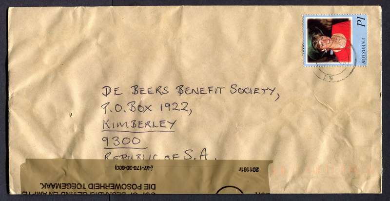 Botswana - "Maxi" Size Cover "Found Open And Sealed By The Post Office"