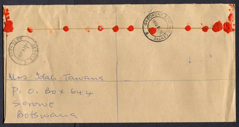 Botswana - "Maxi" Size Registered Cover