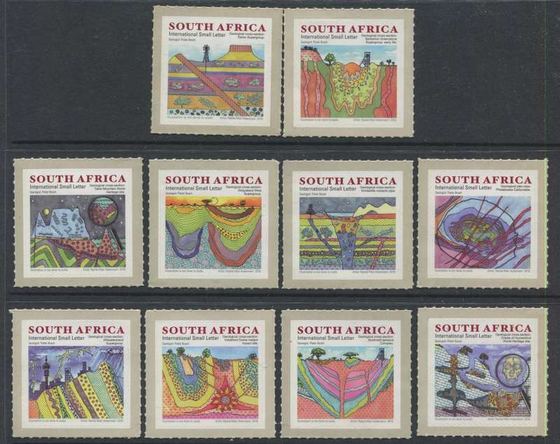 RSA - Set of 10 As Singles - 2016 - MNH
