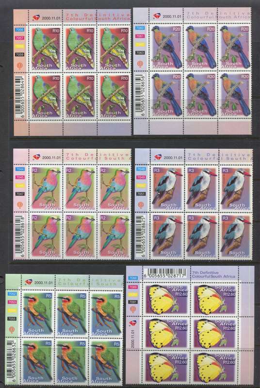 RSA - Set of 22 Original Printing Control Blocks of 6 + 1 Control Strip of 5 - 2000 - MNH